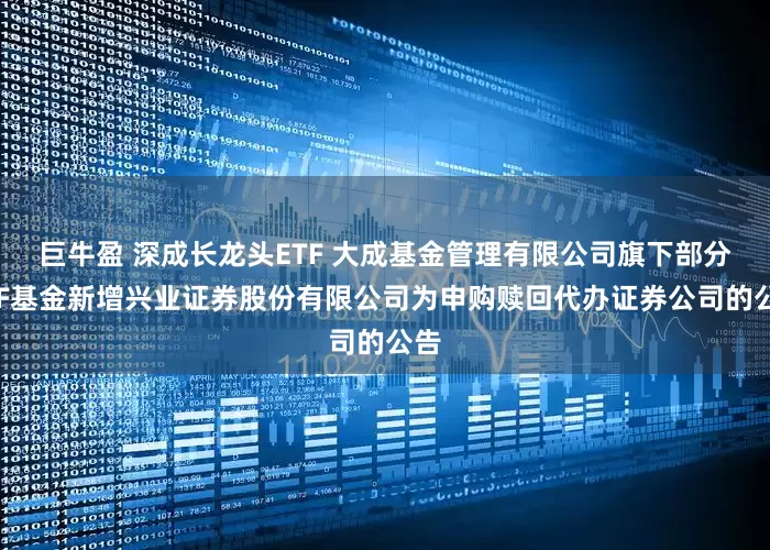 巨牛盈 深成长龙头ETF 大成基金管理有限公司旗下部分ETF基金新增兴业证券股份有限公司为申购赎回代办证券公司的公告