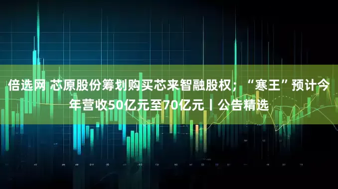 倍选网 芯原股份筹划购买芯来智融股权；“寒王”预计今年营收50亿元至70亿元丨公告精选
