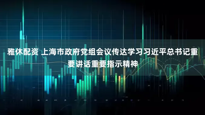 雅休配资 上海市政府党组会议传达学习习近平总书记重要讲话重要指示精神